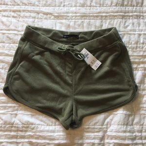Abercrombie Hunter Green Knit Lounge Shorts